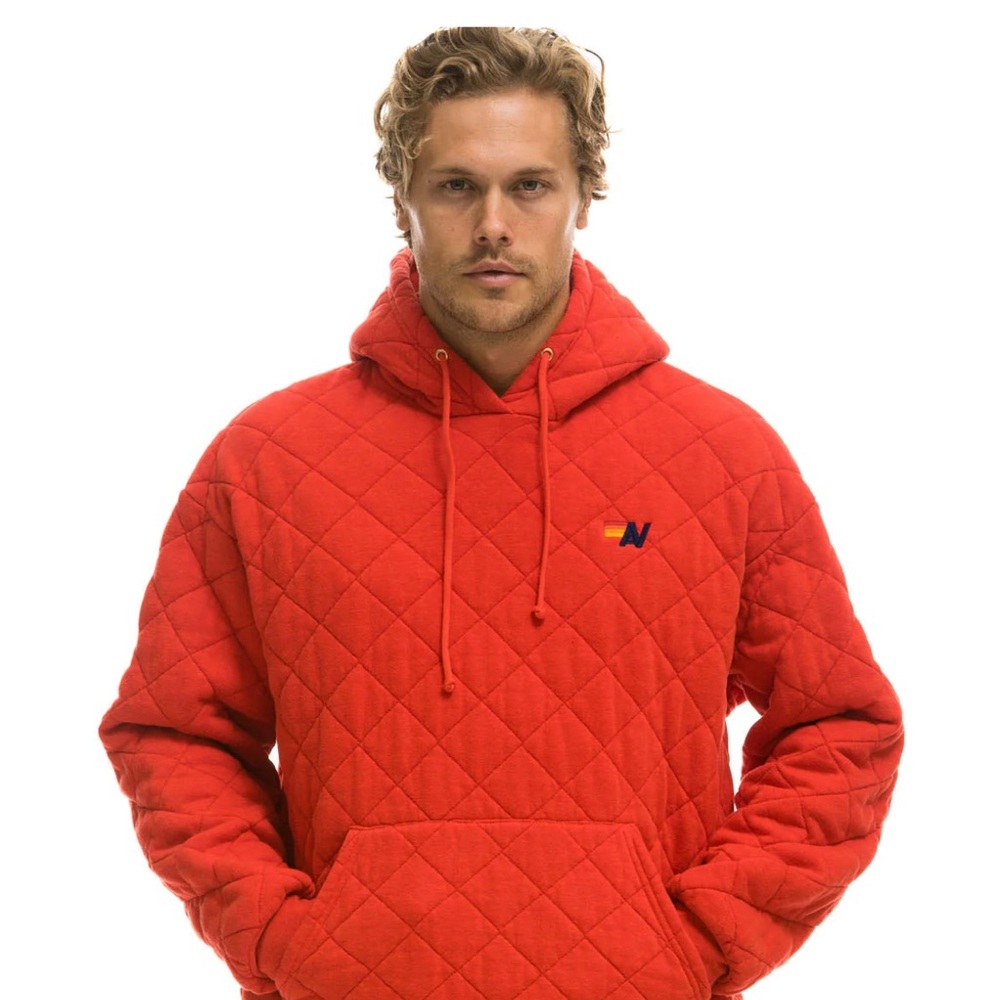 Brand New Red Quilted Aviator Nation hoodie size xl
